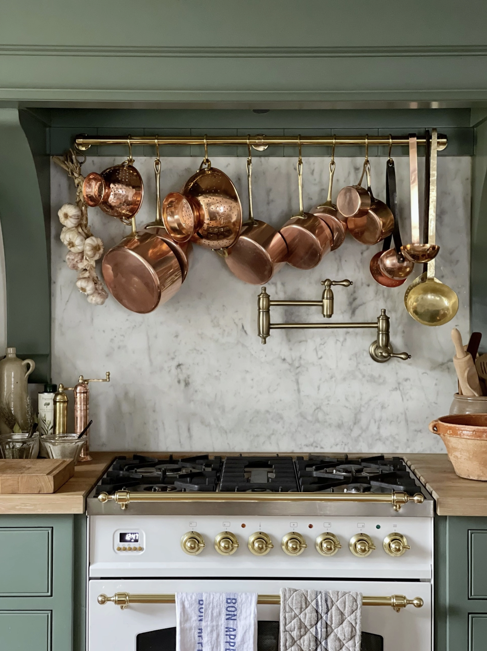 Brass Pot Rail With Hooks Brass Kitchen Pot Rack – Hoppe Shoppe