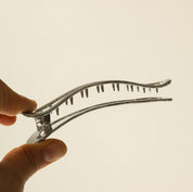 Long Metal Hair Claw Clip | Silver