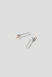Collette Long Earring in Silver Pearl
