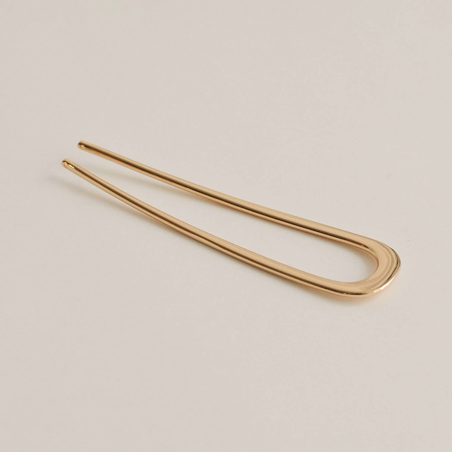 Minimalist Bent U-Shaped Hair Stick in Gold