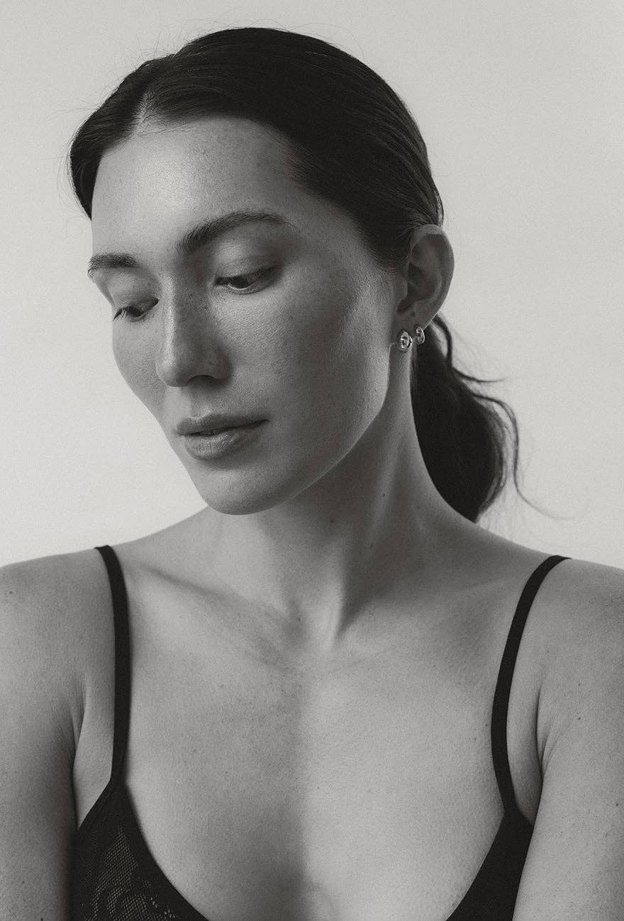 Crescent Earrings Sterling Silver