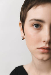 Round Peak Earrings Sterling Silver