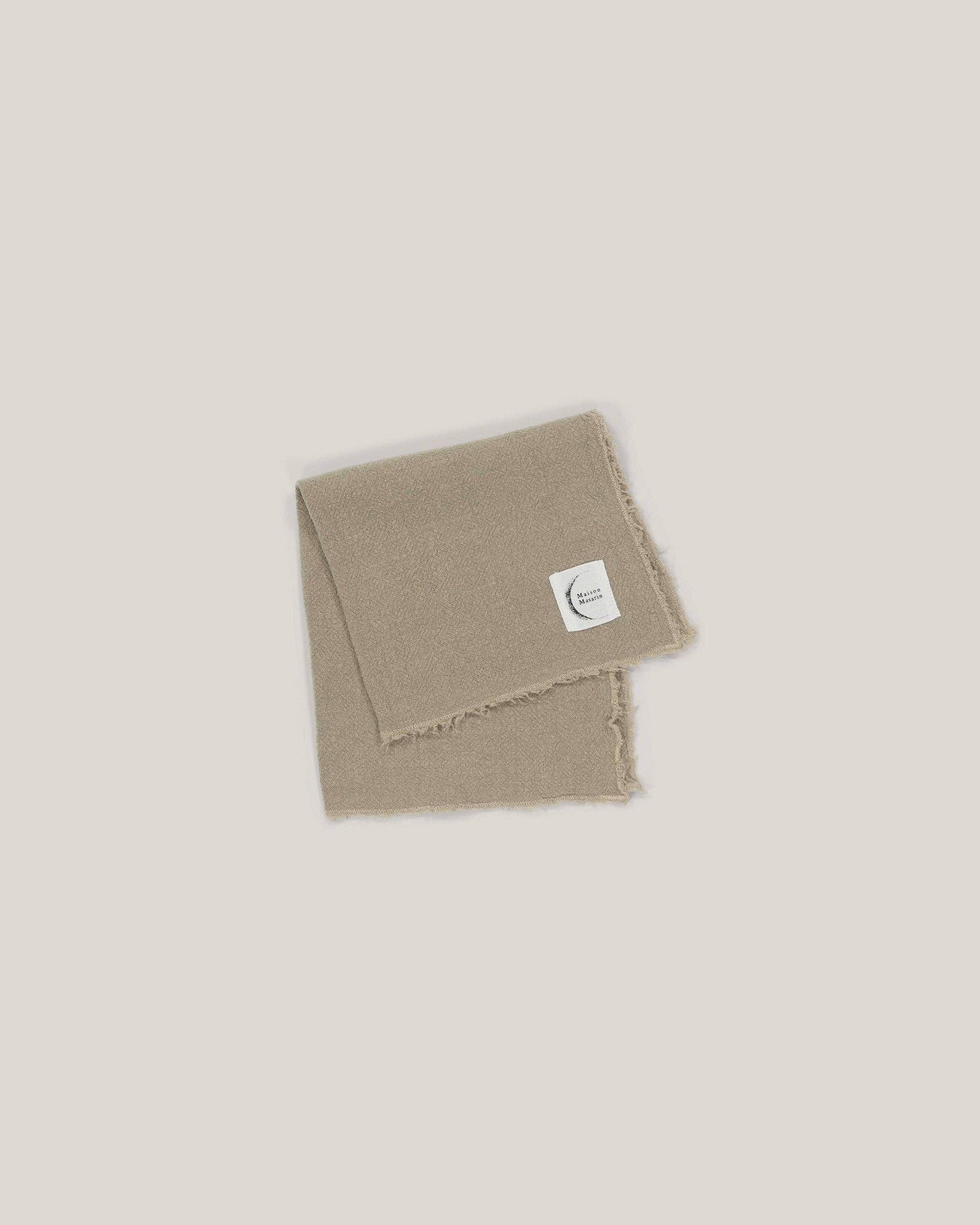 French Raw Linen Napkin in Natural