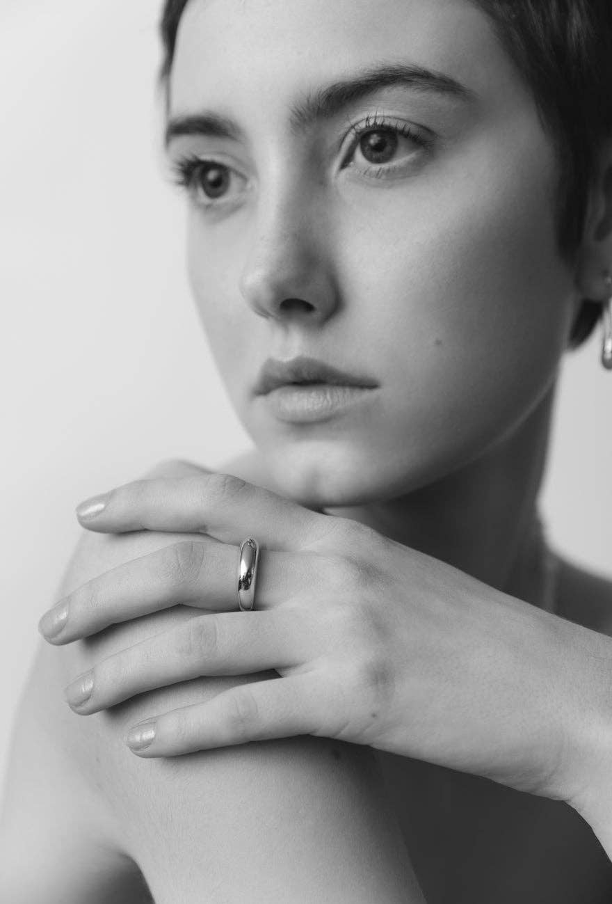 Mini Domed Ring Silver