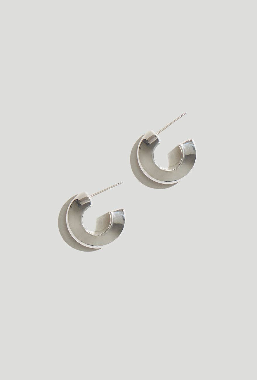 Round Peak Earrings Sterling Silver