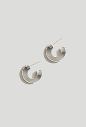 Round Peak Earrings Sterling Silver