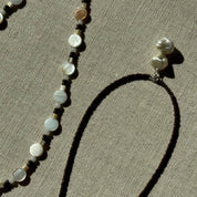 Pearl Drop Necklace - Espresso