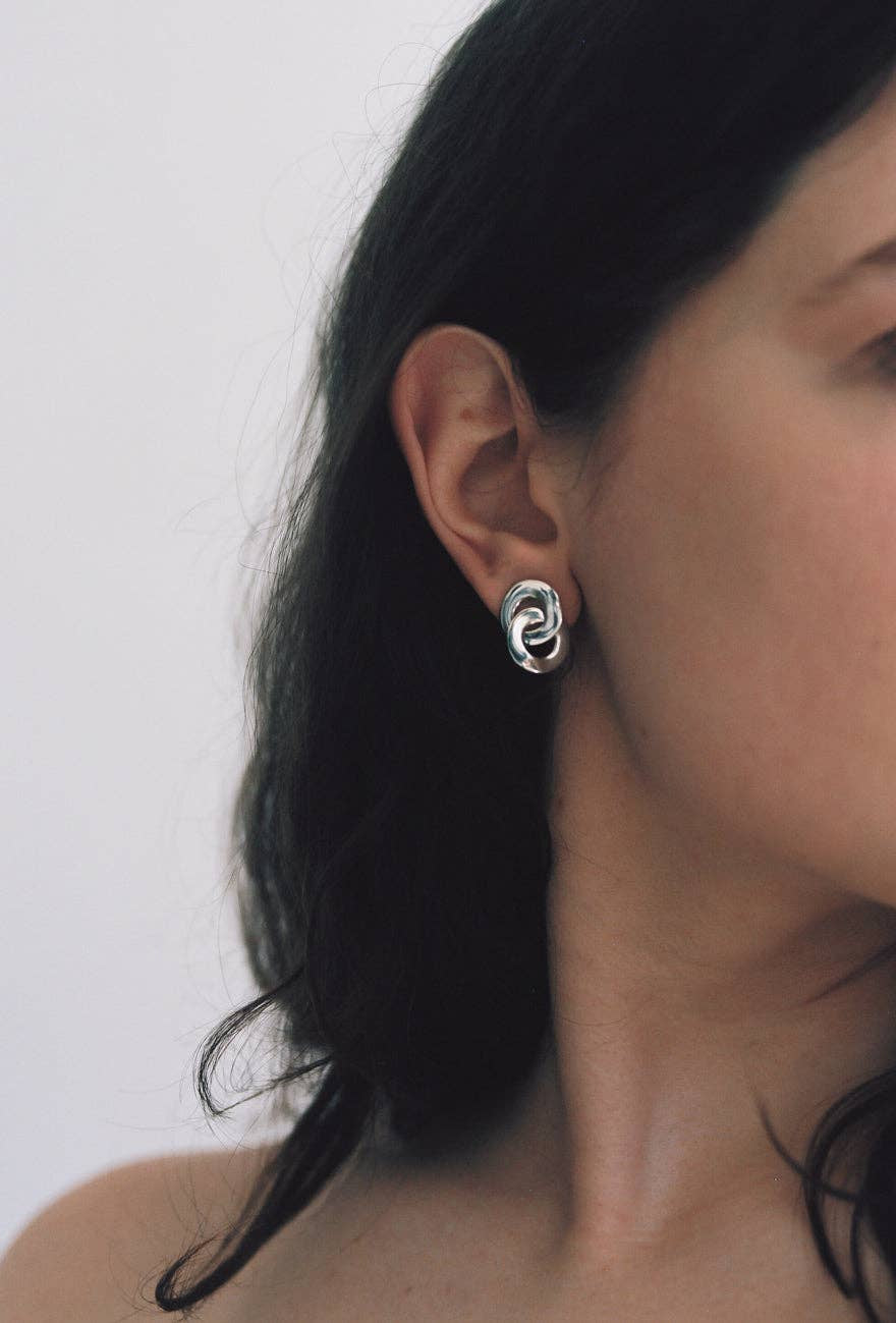 Linked Earrings Silver