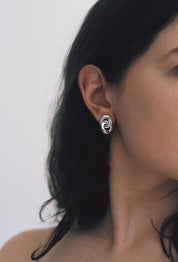 Linked Earrings Silver