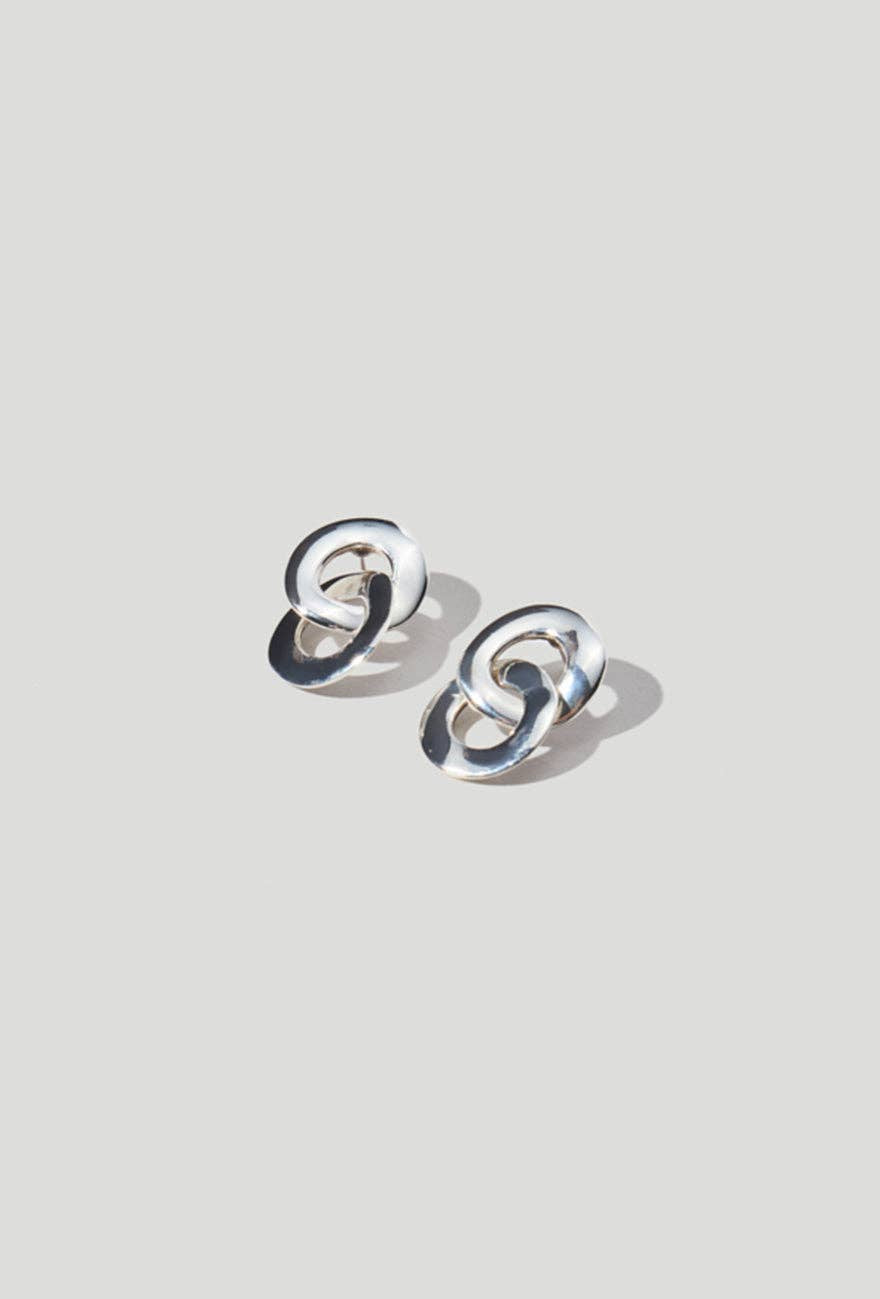 Linked Earrings Silver