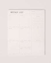 Weekly List Pad