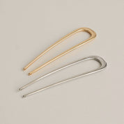 Minimalist Bent U-Shaped Hair Stick in Gold