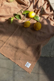 French Raw Linen Throw