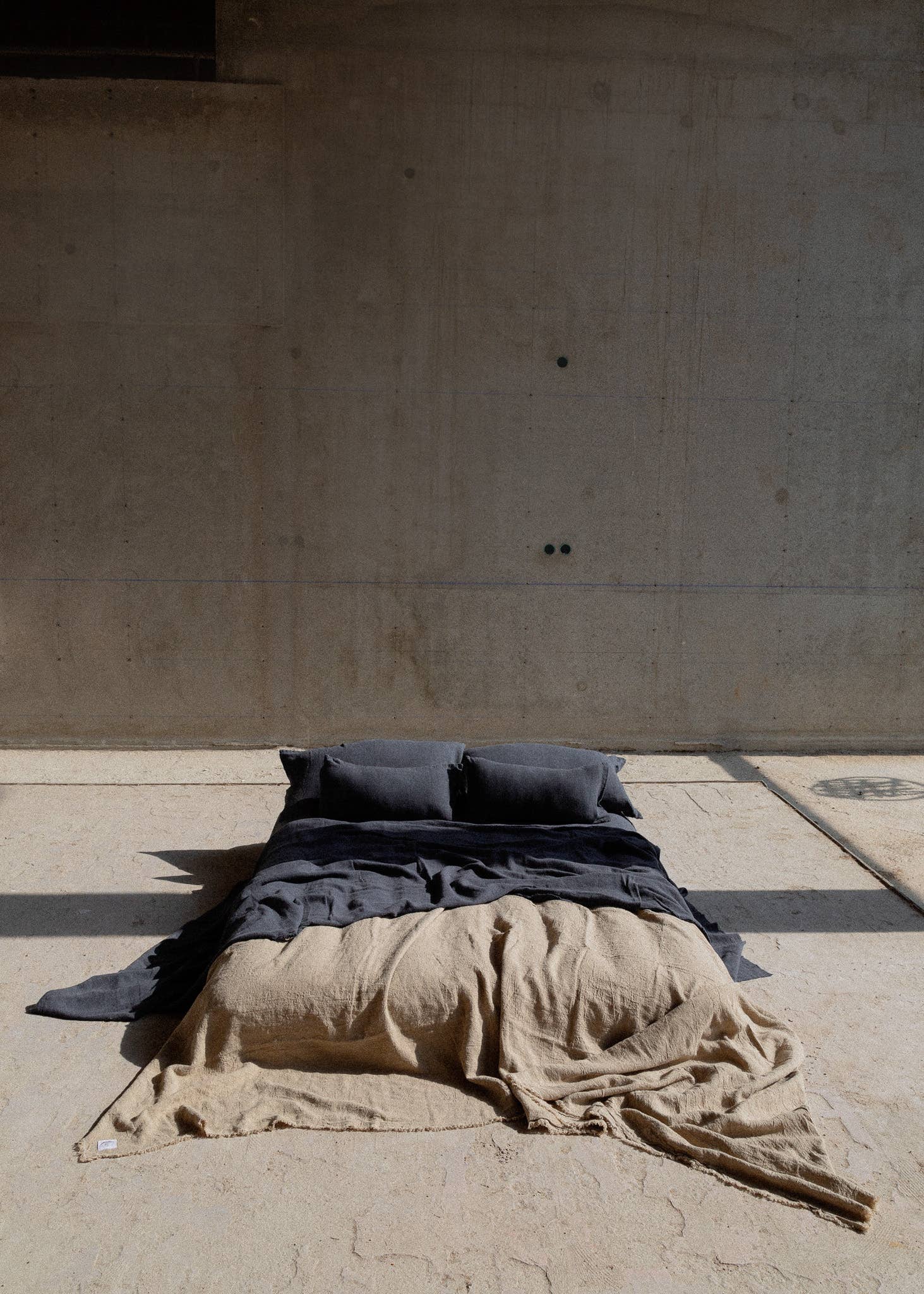 French Raw Linen Throw