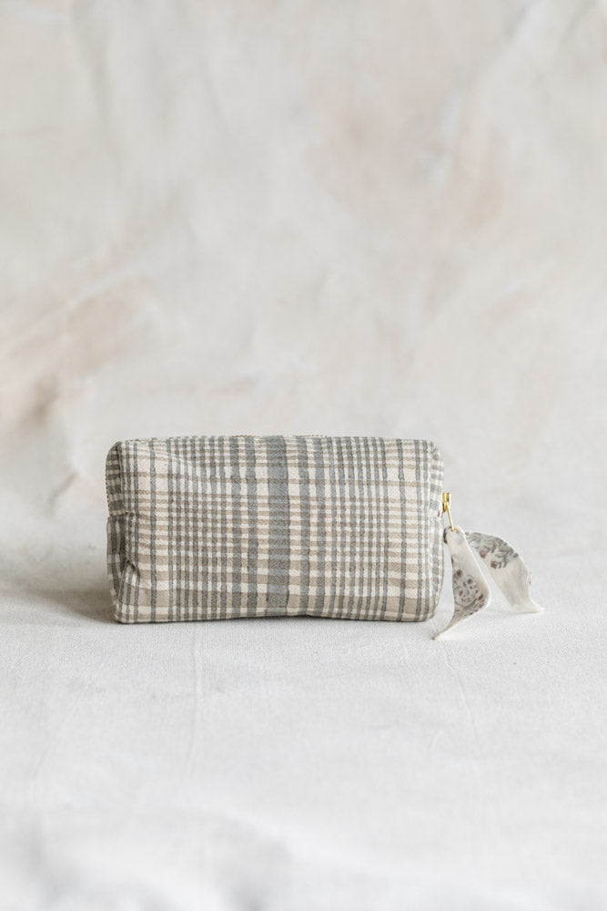 Khadi Cotton Toiletry Bag - Riga Charcoal