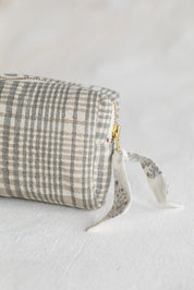 Khadi Cotton Toiletry Bag - Riga Charcoal