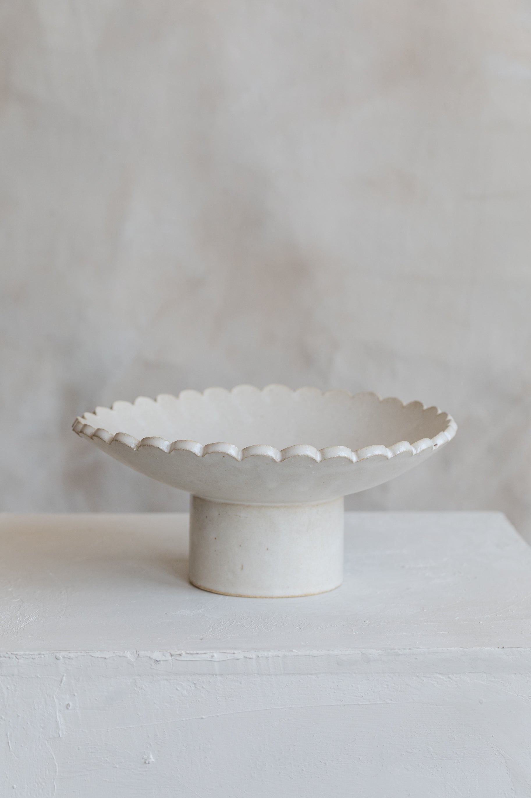 Scalloped Pedestal Bowl