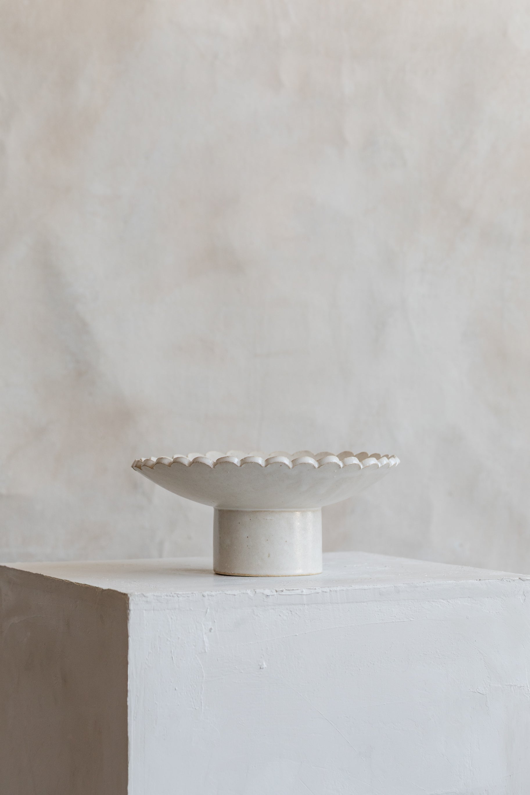 Scalloped Pedestal Bowl