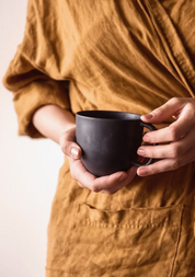 Stoneware Coffee Mug - Black Matte