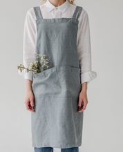 Linen Crossback Pinafore Apron - Multiple Colors