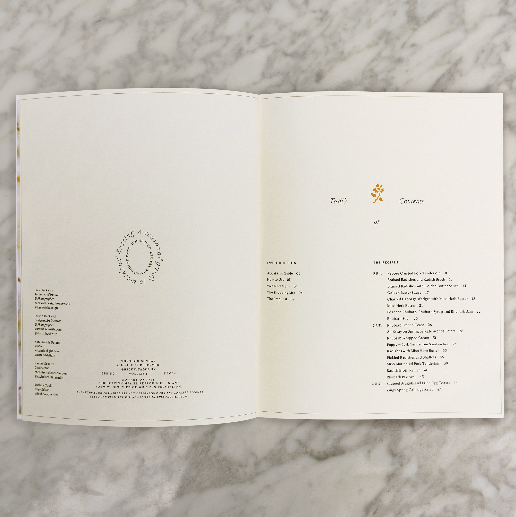 Through Sunday Cookbook Magazine - Volume 1