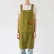 Linen Crossback Pinafore Apron - Multiple Colors