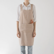Linen Crossback Pinafore Apron - Multiple Colors