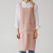 Linen Crossback Pinafore Apron - Multiple Colors