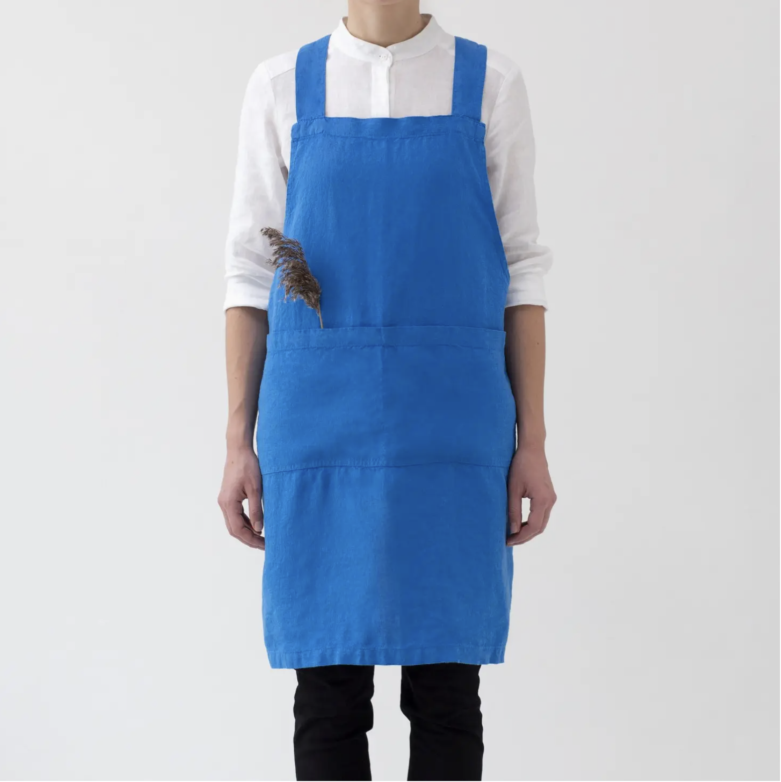 Linen Crossback Pinafore Apron - Multiple Colors