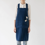Linen Crossback Pinafore Apron - Multiple Colors