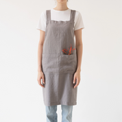 Linen Crossback Pinafore Apron - Multiple Colors