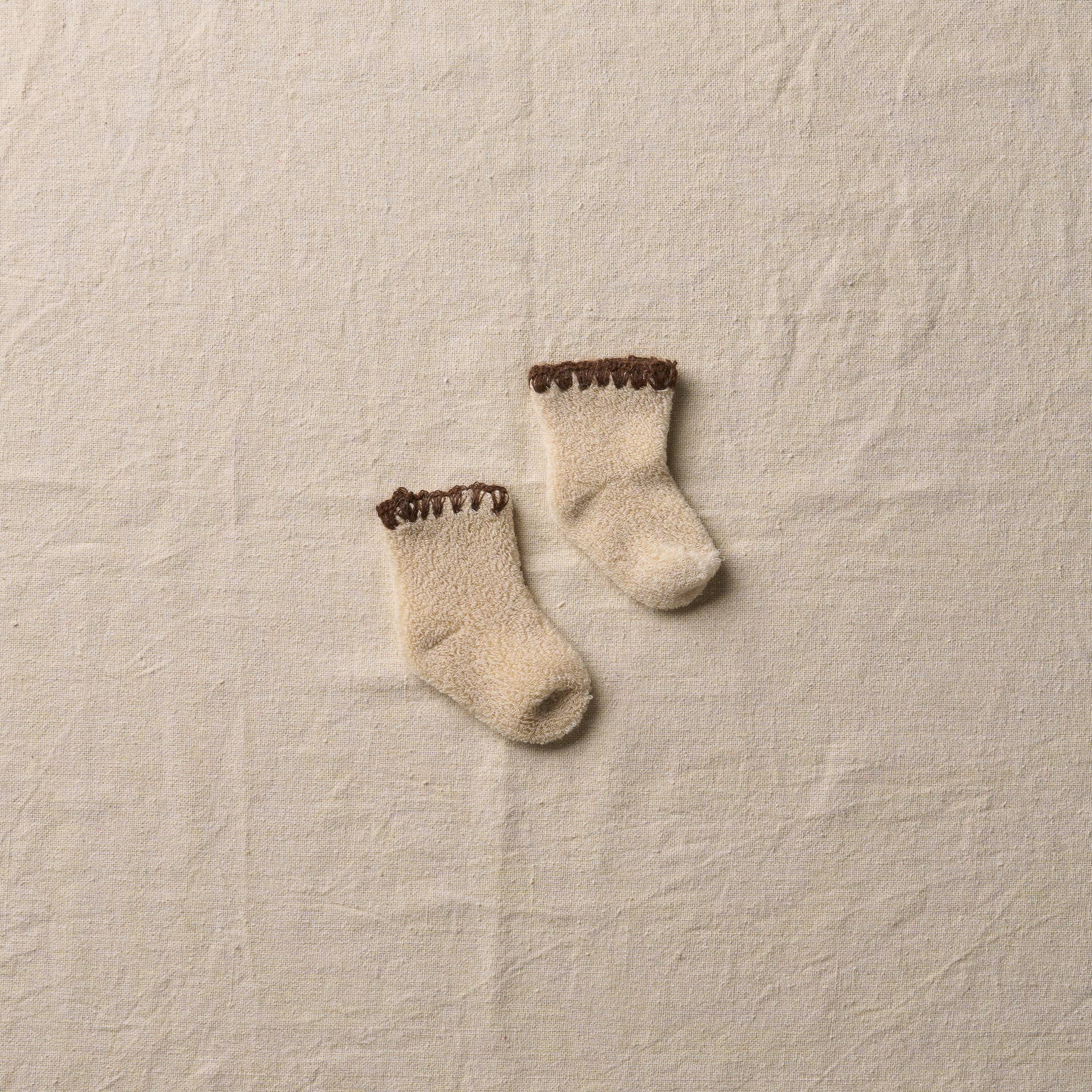 Cotton Yak Garland Stitch Pile Baby Socks