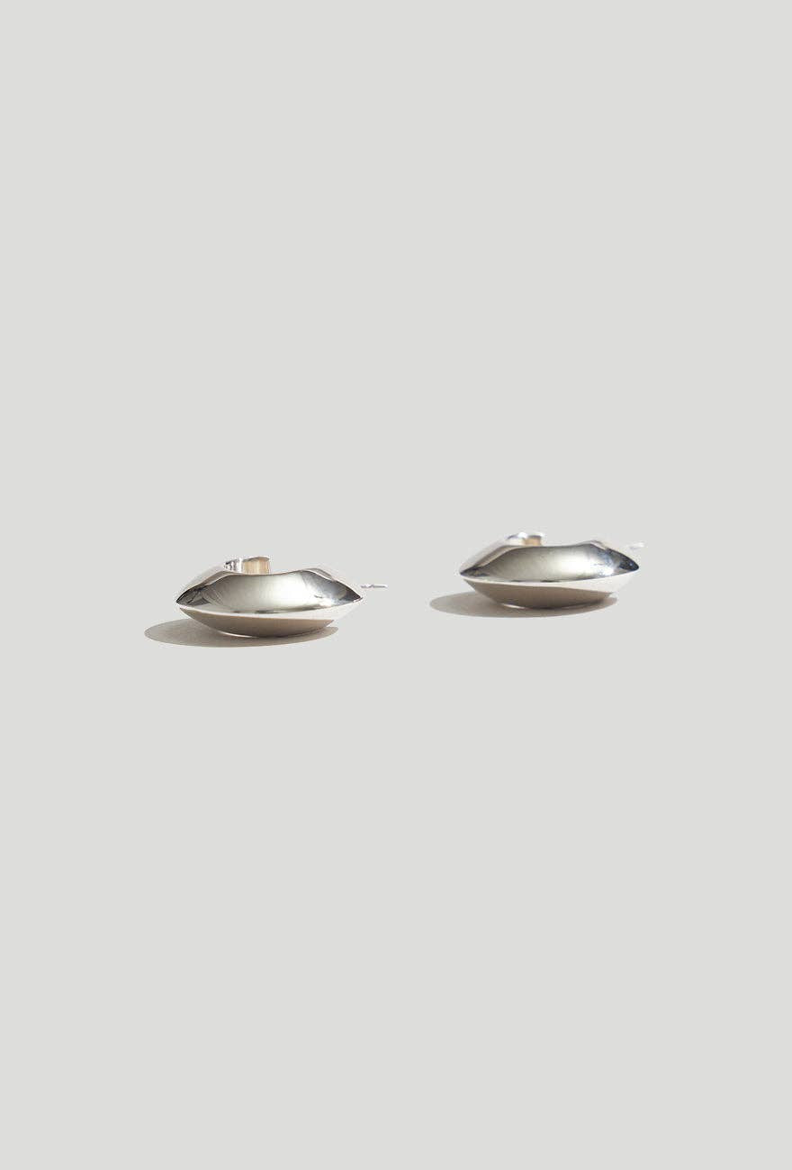 Round Peak Earrings Sterling Silver