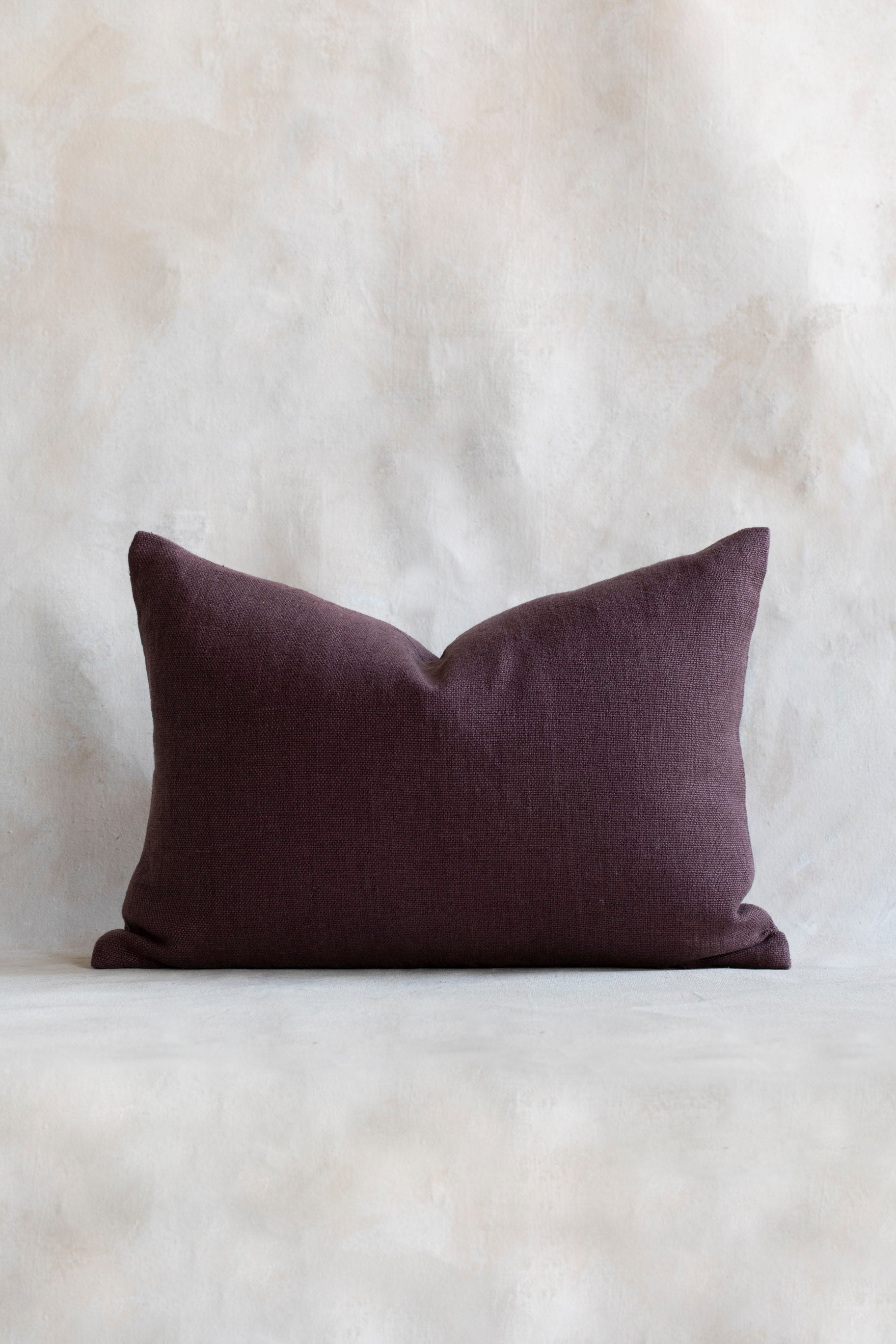 Anika Solid Ruby Lumbar Pillow