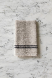 Vintage Linen Natural/Black Tea Towel