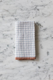Two-Tone Gingham Blue/Cognac Tea Towel