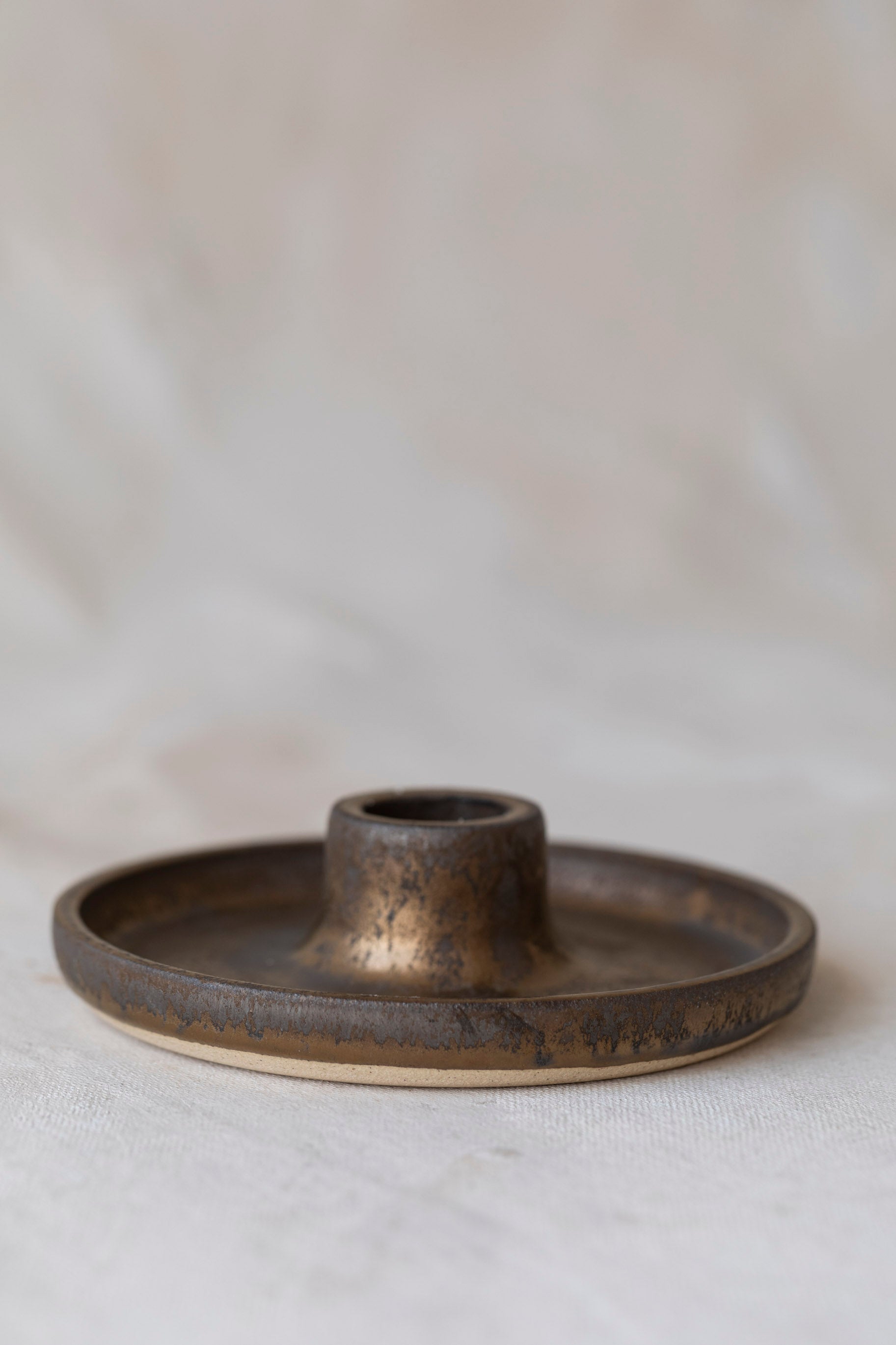 Bronze Small Candle Holder Dish