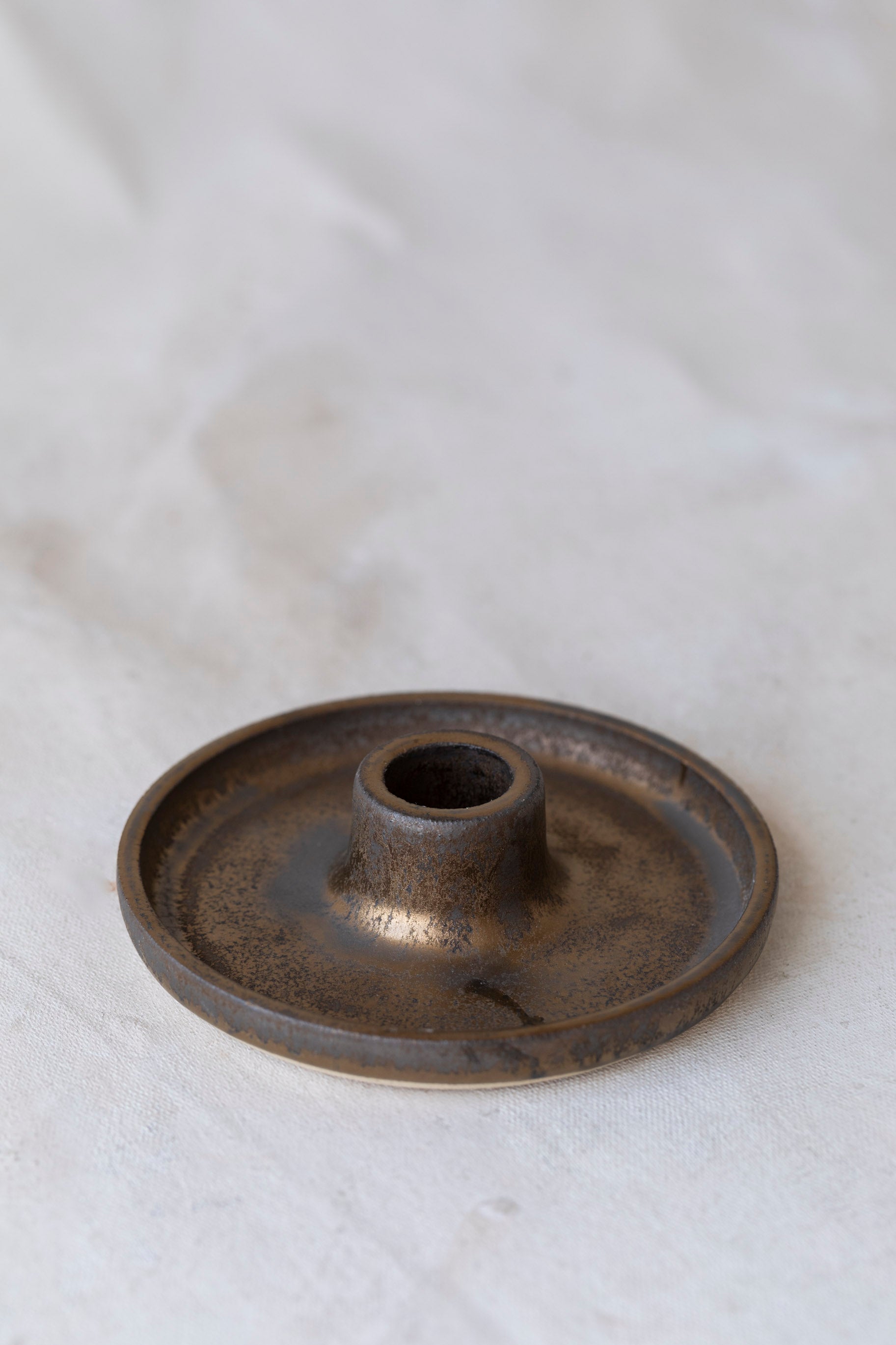 Bronze Small Candle Holder Dish