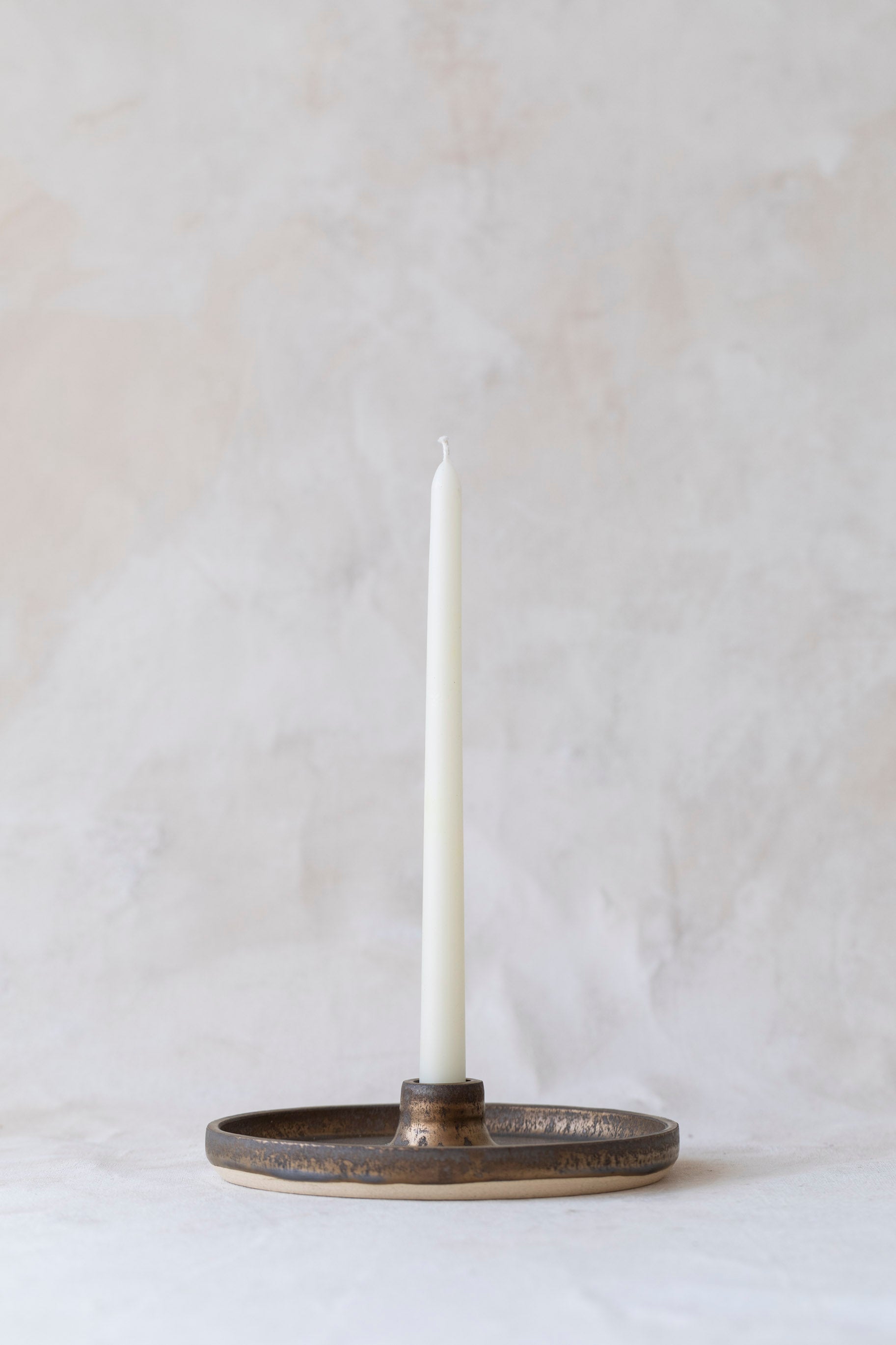 Bronze Wide Candle Holder Dish