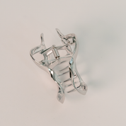 Wave Hair Claw Clip in Silver