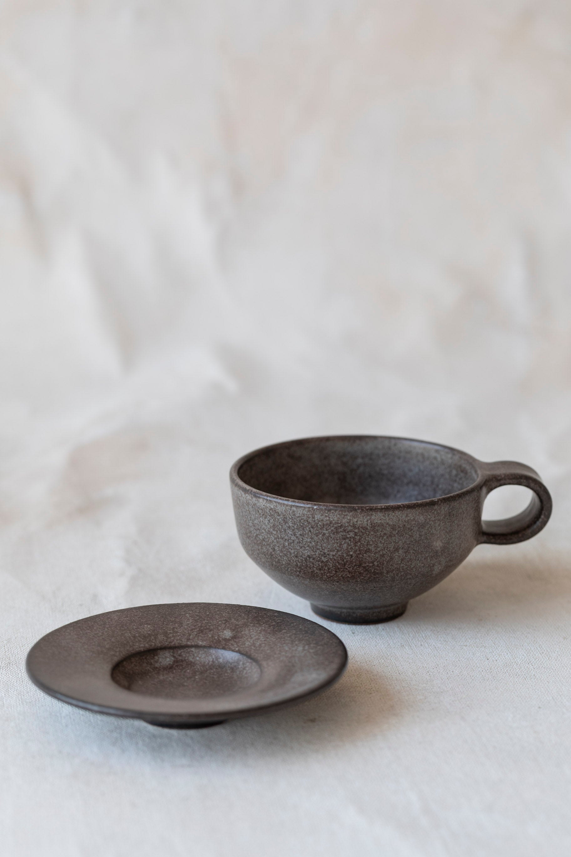 Cappuccino and Saucer Set in Granite