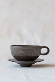 Cappuccino and Saucer Set in Granite