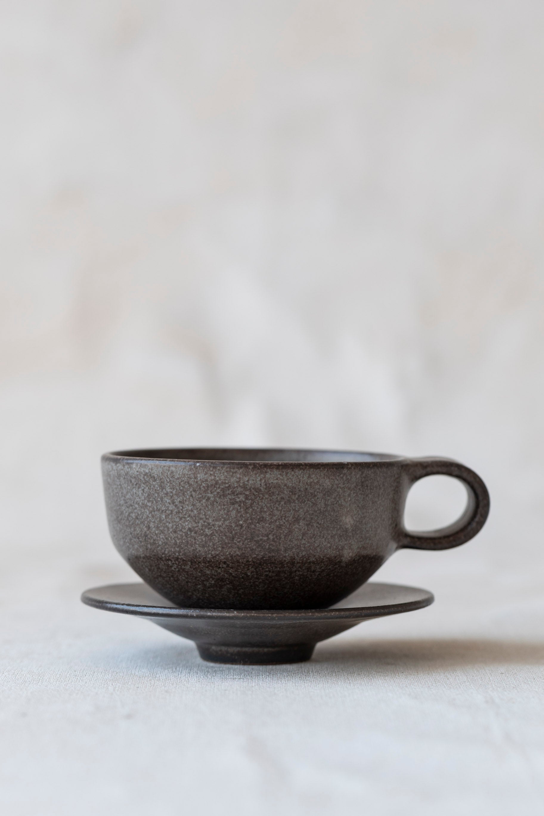 Cappuccino and Saucer Set in Granite