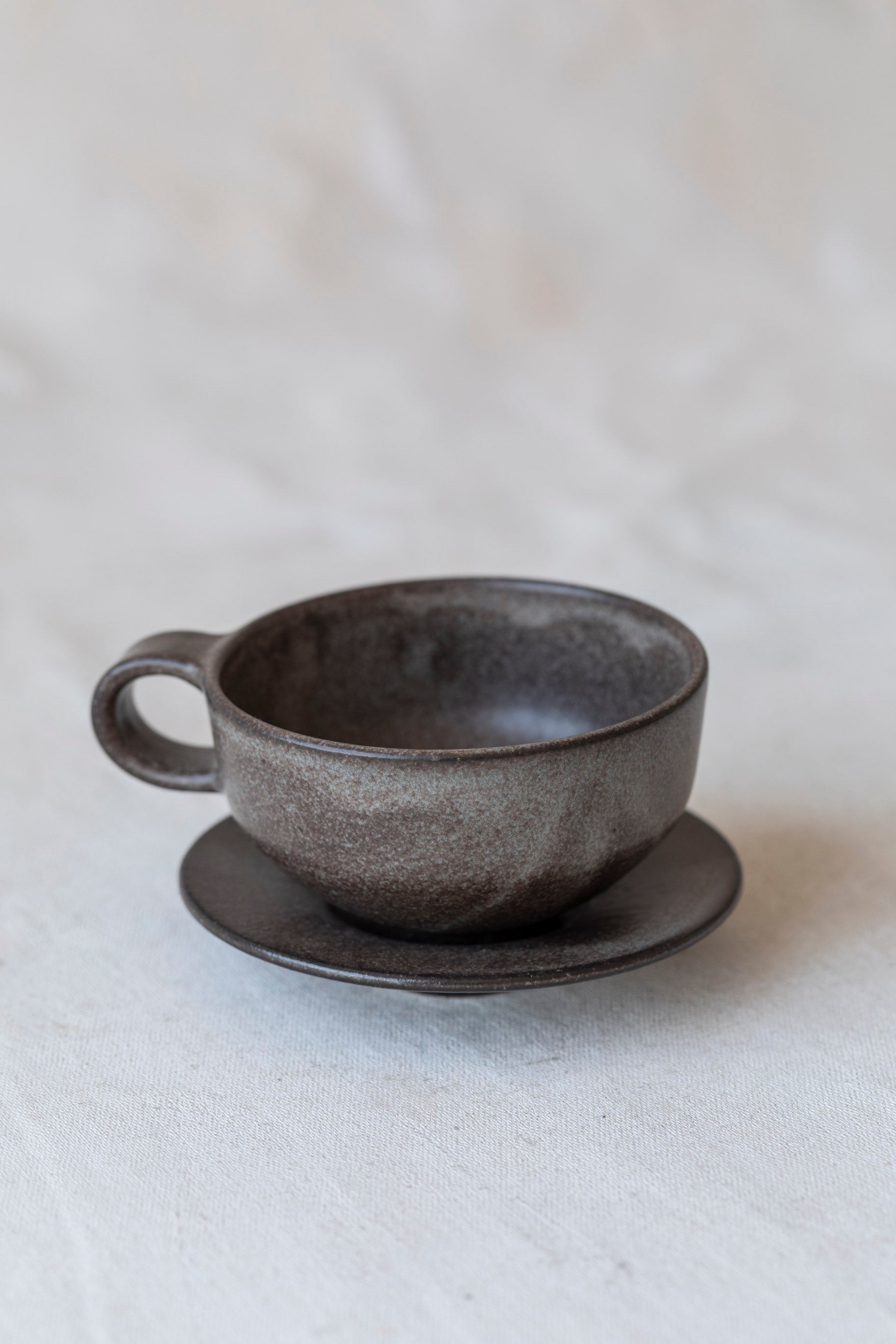 Cappuccino and Saucer Set in Granite