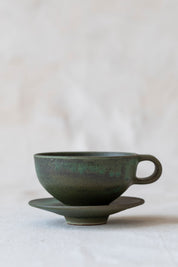 Cappuccino and Saucer Set in Forest