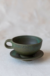 Cappuccino and Saucer Set in Forest