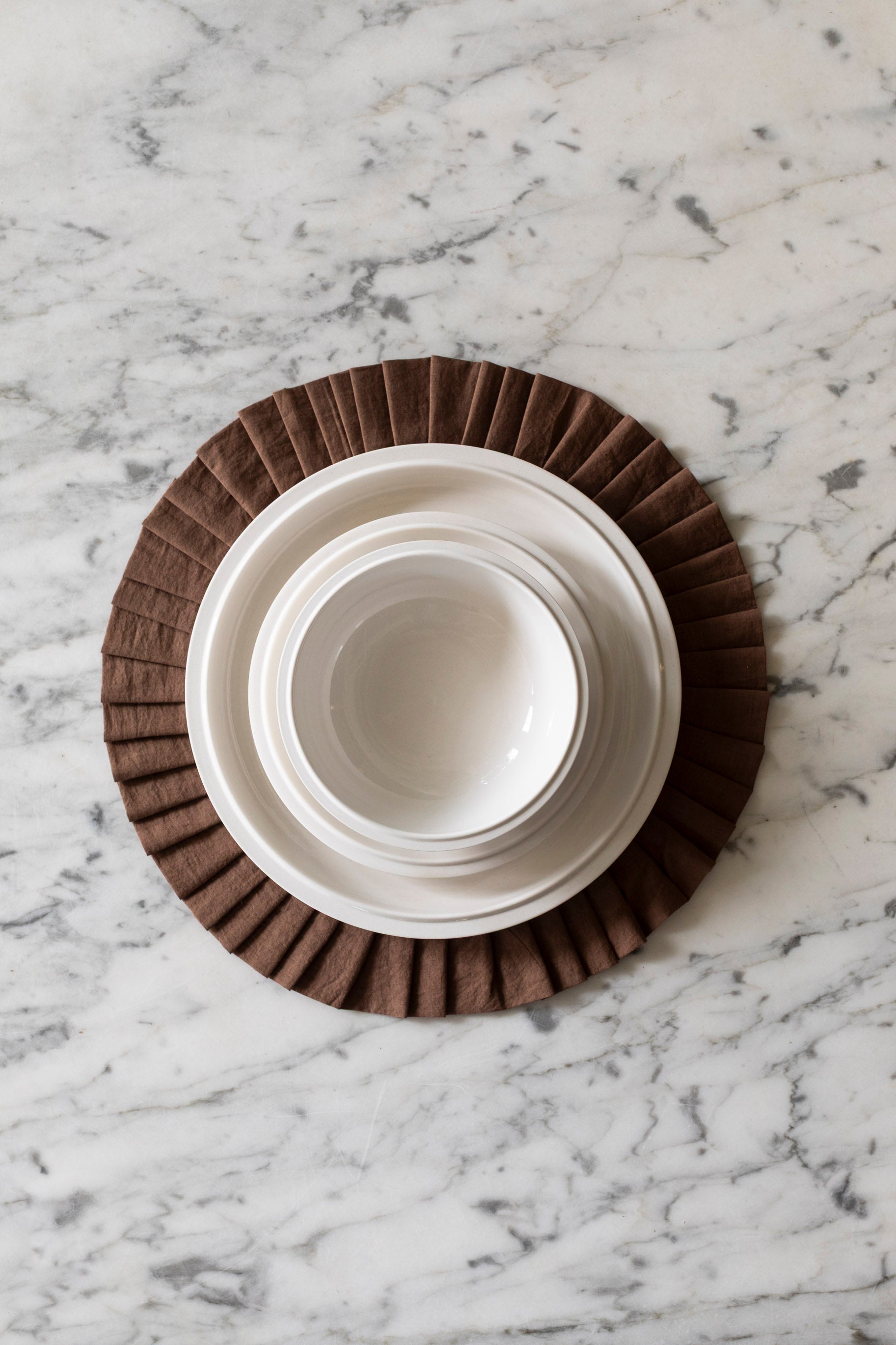 Chocolate Circle Placemats - Set of 2