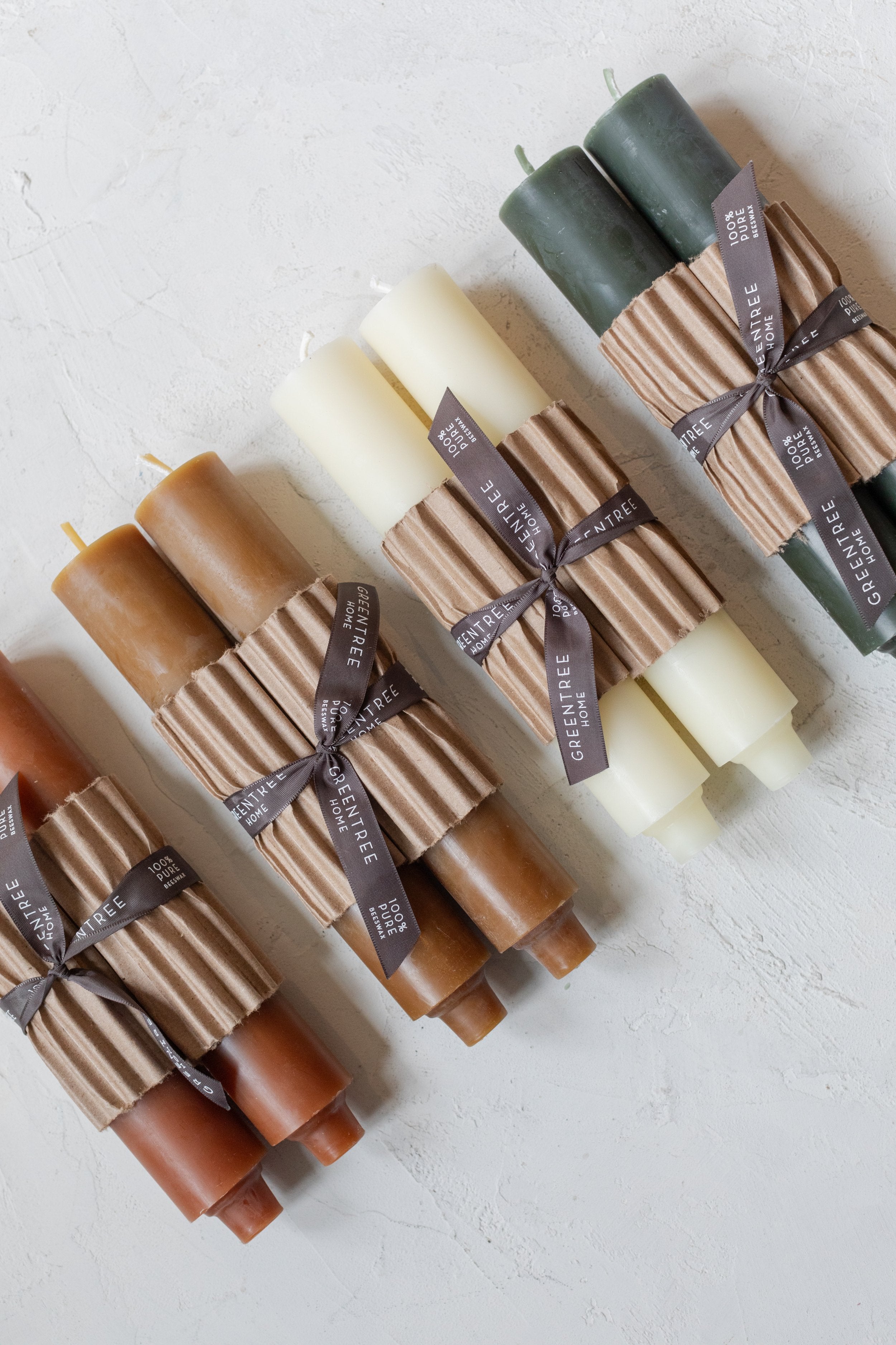 Greentree Home Candle Column Beeswax Tapers - Thumbnail 2
