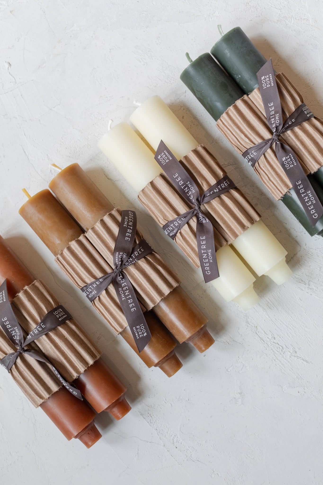 Greentree Home Candle Column Beeswax Tapers - Thumbnail 3