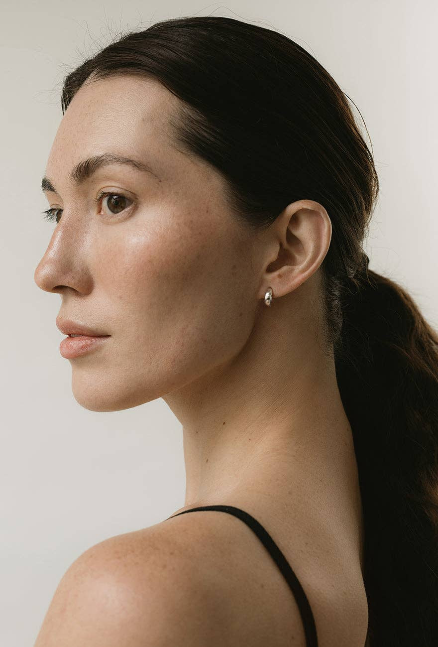 Crescent Earrings Sterling Silver